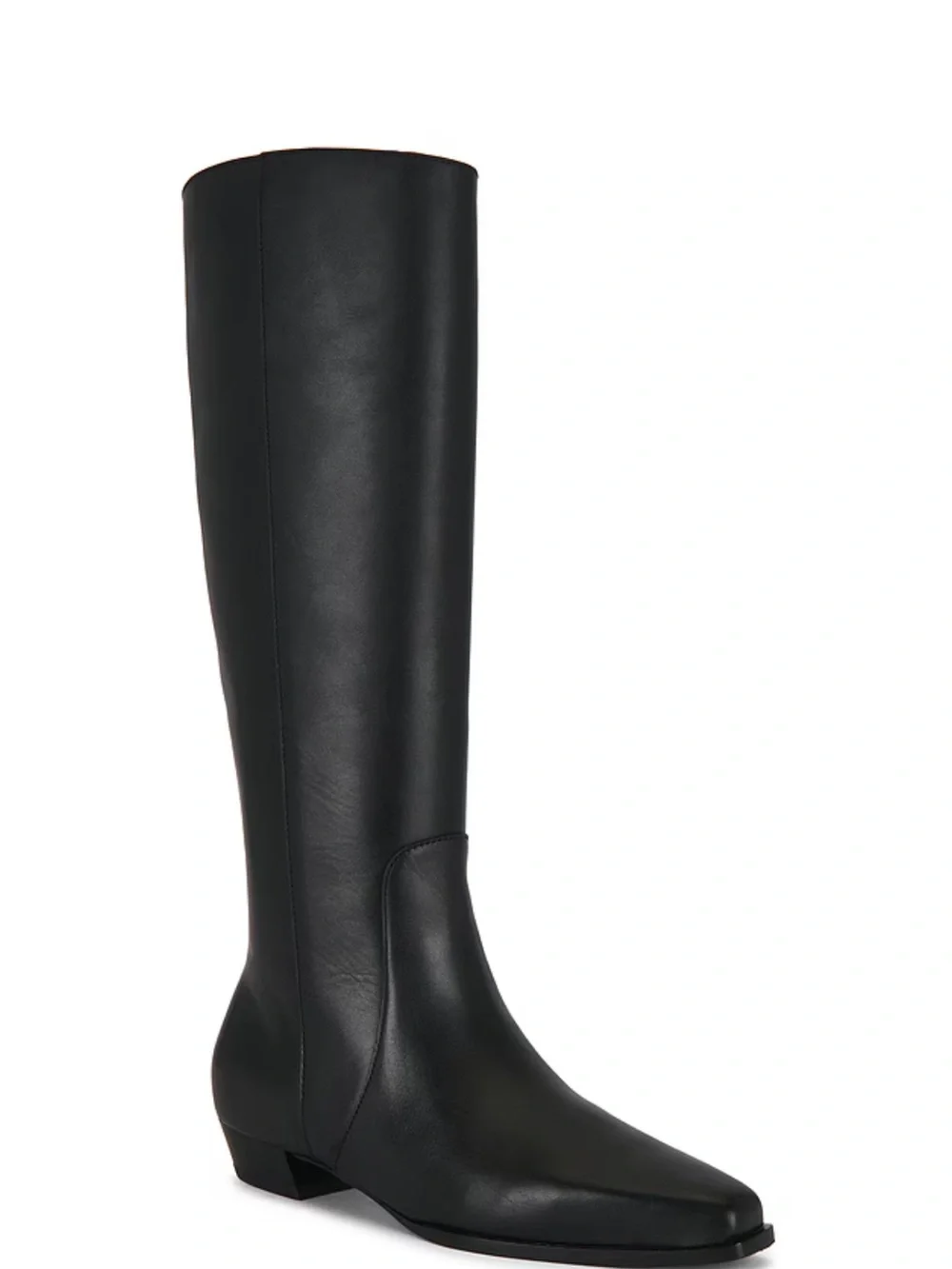 Joni Knee High Boot in Black Leather